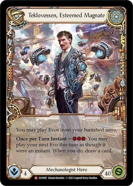 Image for Teklovossen, Esteemed Magnate (EVO007) (Bright Lights) - Flesh and Blood TCG