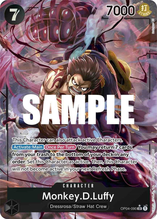 Monkey.D.Luffy (090) (Alternate Art) (OP04-090) (Kingdoms of Intrigue)