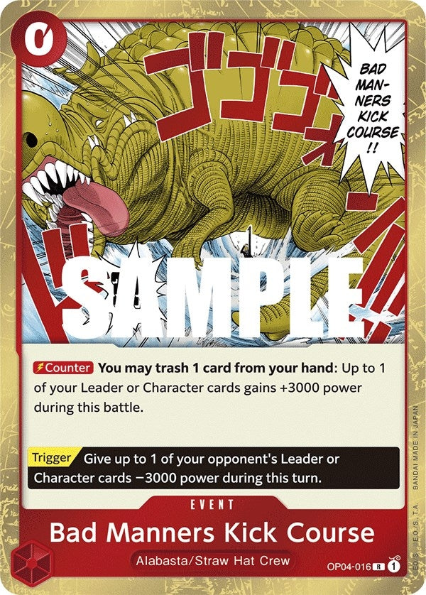 Image for Bad Manners Kick Course (OP04-016) (Kingdoms of Intrigue) - One Piece Card Game