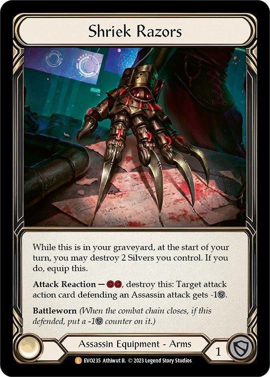 Image for Shriek Razors (EVO235) (Bright Lights) - Flesh and Blood TCG