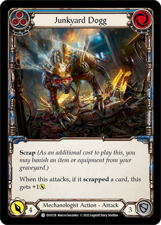 Image for Junkyard Dogg (Blue) (EVO128) (Bright Lights) - Flesh and Blood TCG