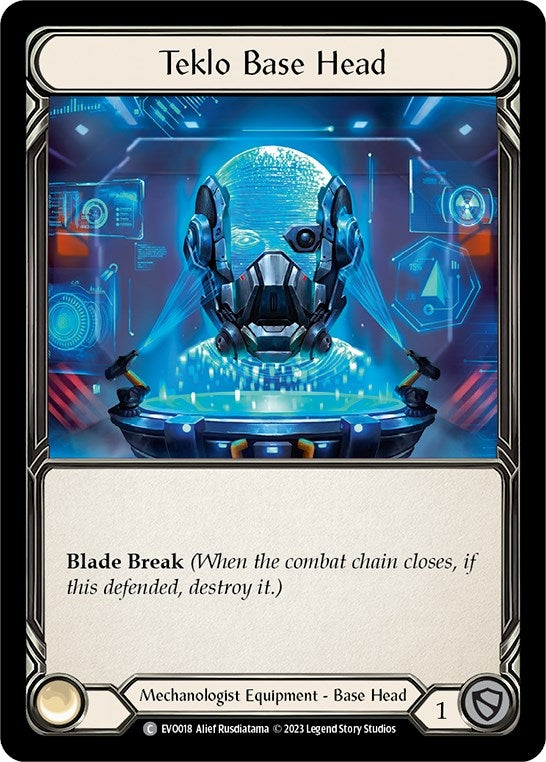 Image for Teklo Base Head (EVO018) (Bright Lights) - Flesh and Blood TCG