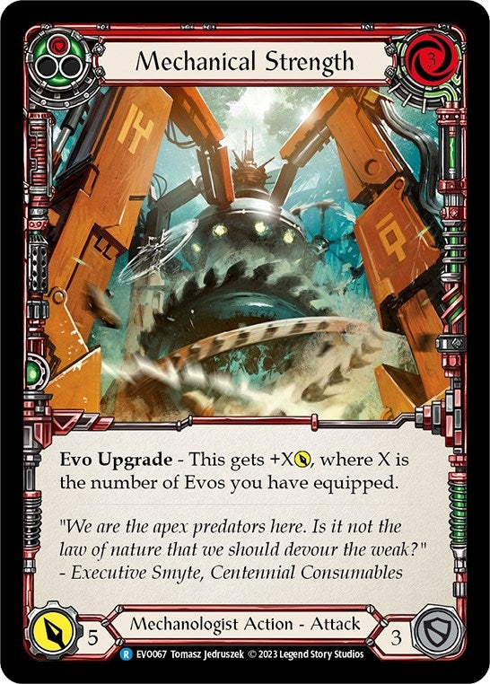 Image for Mechanical Strength (Red) (EVO067) (Bright Lights) - Flesh and Blood TCG
