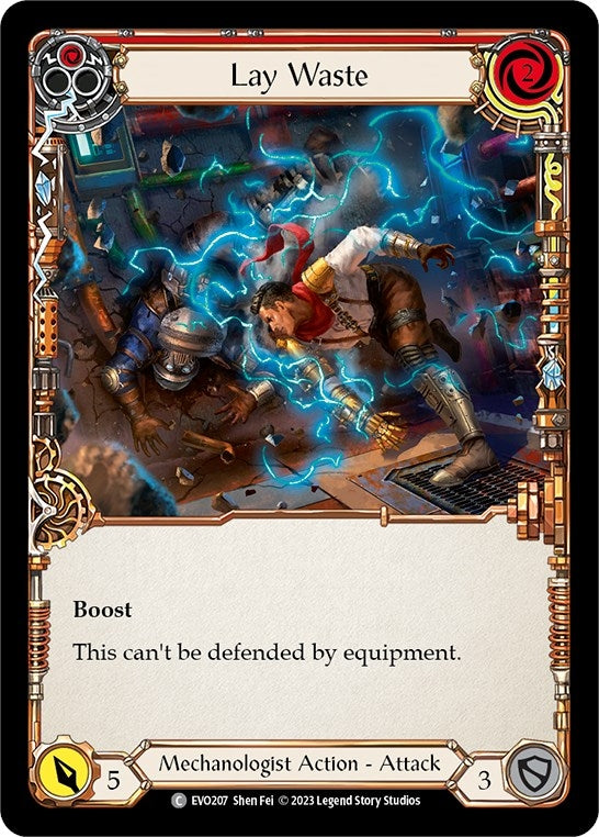 Image for Lay Waste (Red) (EVO207) (Bright Lights) - Flesh and Blood TCG