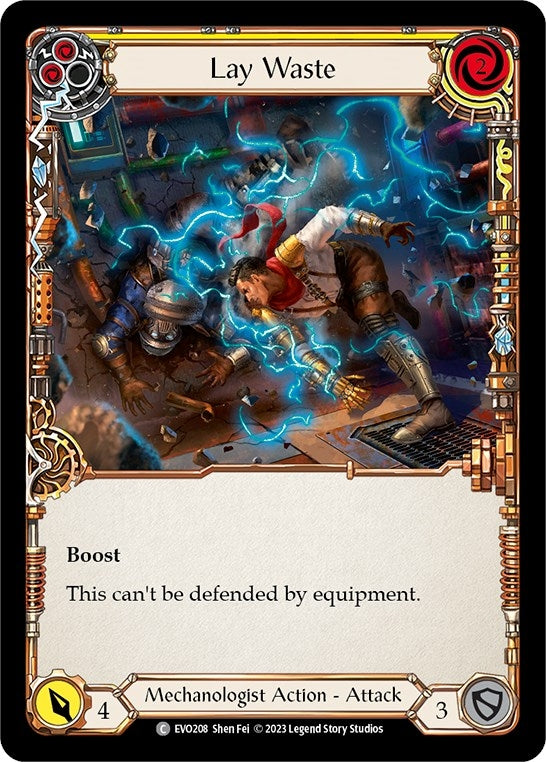 Image for Lay Waste (Yellow) (EVO208) (Bright Lights) - Flesh and Blood TCG