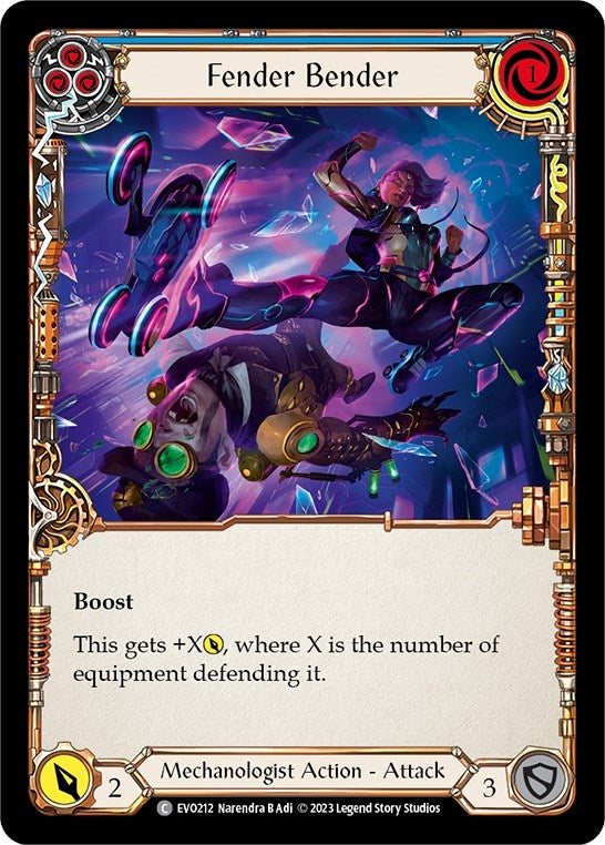 Image for Fender Bender (Blue) (EVO212) (Bright Lights) - Flesh and Blood TCG