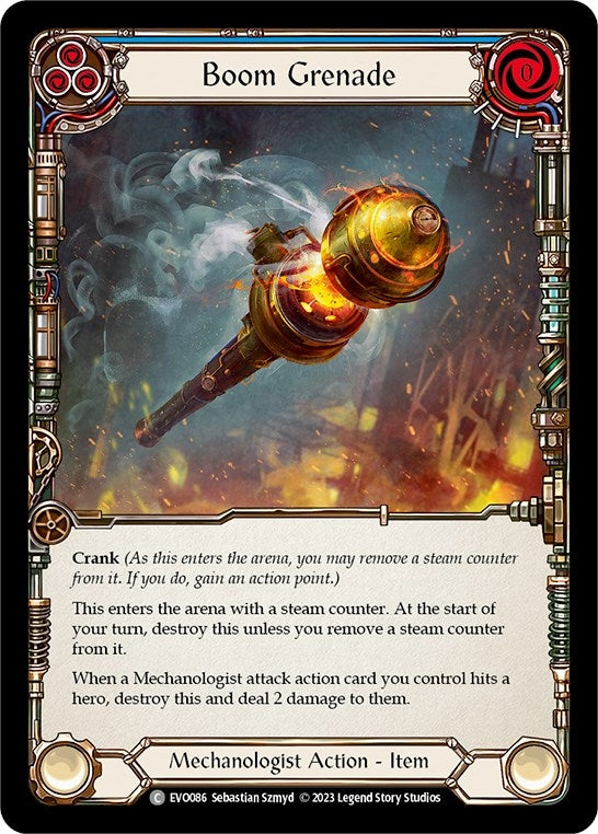 Image for Boom Grenade (Blue) (EVO086) (Bright Lights) - Flesh and Blood TCG