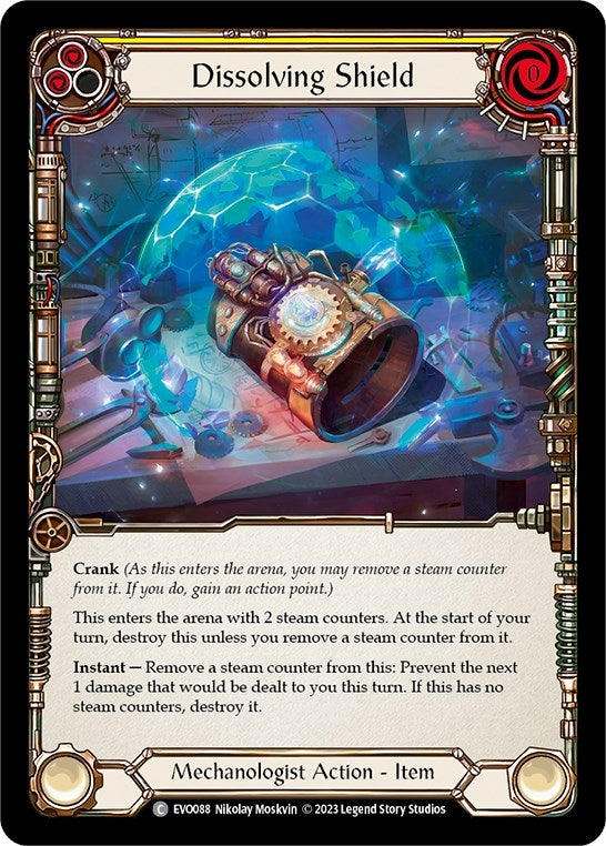 Image for Dissolving Shield (Yellow) (EVO088) (Bright Lights) - Flesh and Blood TCG