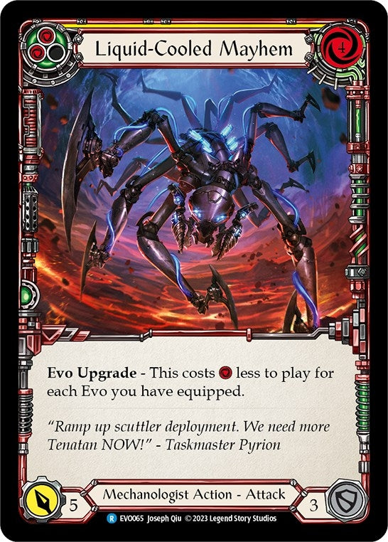 Image for Liquid-Cooled Mayhem (Yellow) (EVO065) (Bright Lights) - Flesh and Blood TCG