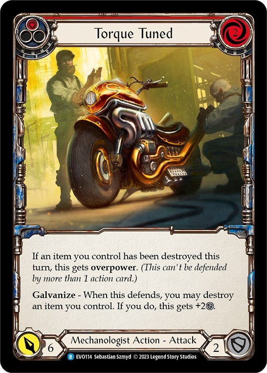 Image for Torque Tuned (Red) (EVO114) (Bright Lights) - Flesh and Blood TCG