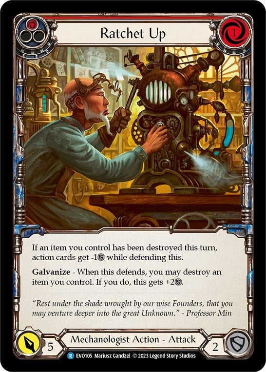 Image for Ratchet Up (Red) (EVO105) (Bright Lights) - Flesh and Blood TCG
