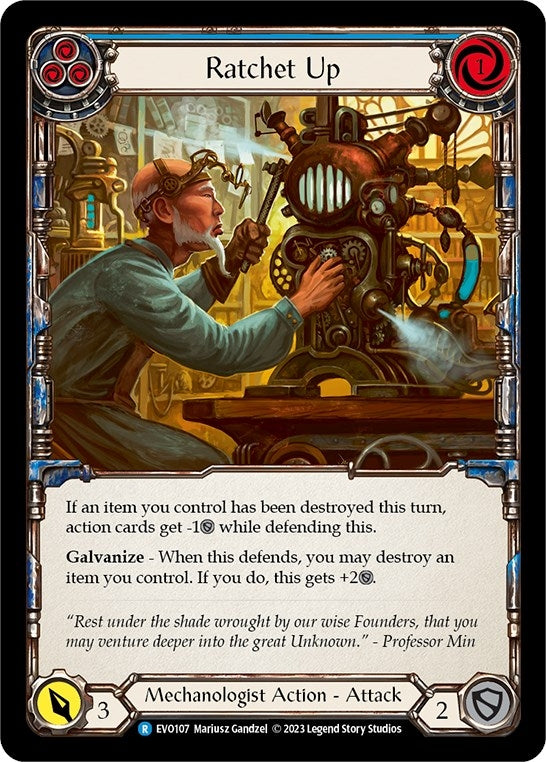 Image for Ratchet Up (Blue) (EVO107) (Bright Lights) - Flesh and Blood TCG