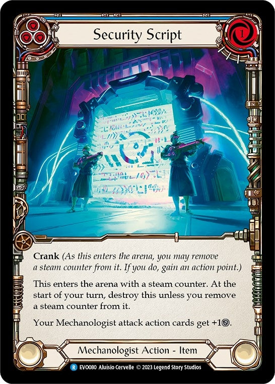Image for Security Script (EVO080) (Bright Lights) - Flesh and Blood TCG