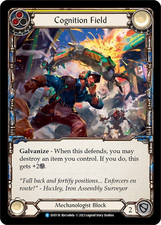 Image for Cognition Field (Yellow) (EVO118) (Bright Lights) - Flesh and Blood TCG
