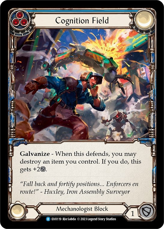 Image for Cognition Field (Blue) (EVO119) (Bright Lights) - Flesh and Blood TCG
