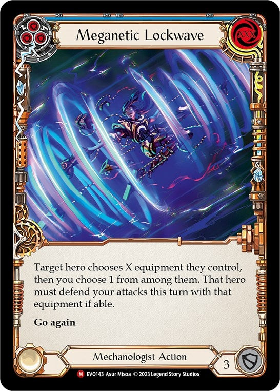 Image for Meganetic Lockwave (EVO143) (Bright Lights) - Flesh and Blood TCG