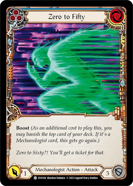 Image for Zero to Fifty (Blue) (EVO164) (Bright Lights) - Flesh and Blood TCG