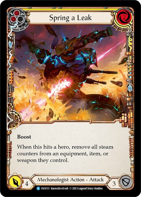 Image for Spring a Leak (Yellow) (EVO151) (Bright Lights) - Flesh and Blood TCG