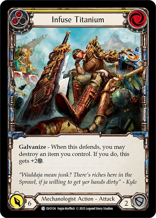 Image for Infuse Titanium (Yellow) (EVO124) (Bright Lights) - Flesh and Blood TCG