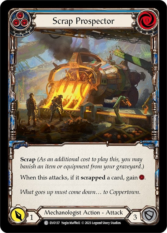Image for Scrap Prospector (Blue) (EVO137) (Bright Lights) - Flesh and Blood TCG