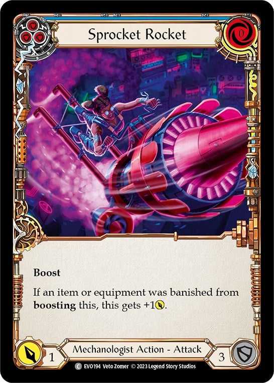 Image for Sprocket Rocket (Blue) (EVO194) (Bright Lights) - Flesh and Blood TCG
