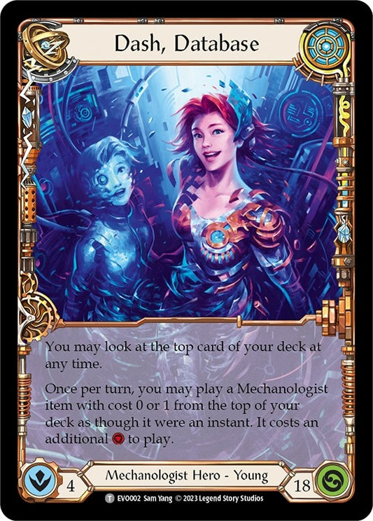 Image for Dash, Database // Teklo Leveler (EVO002//EVO009) (Bright Lights) - Flesh and Blood TCG