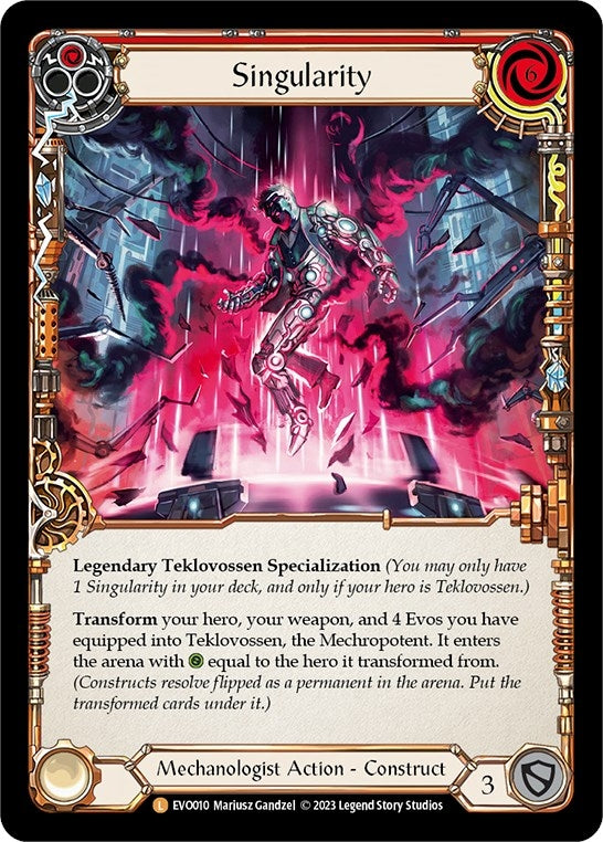 Image for Singularity // Teklovossen, the Mechropotent (EVO010) (Bright Lights) - Flesh and Blood TCG