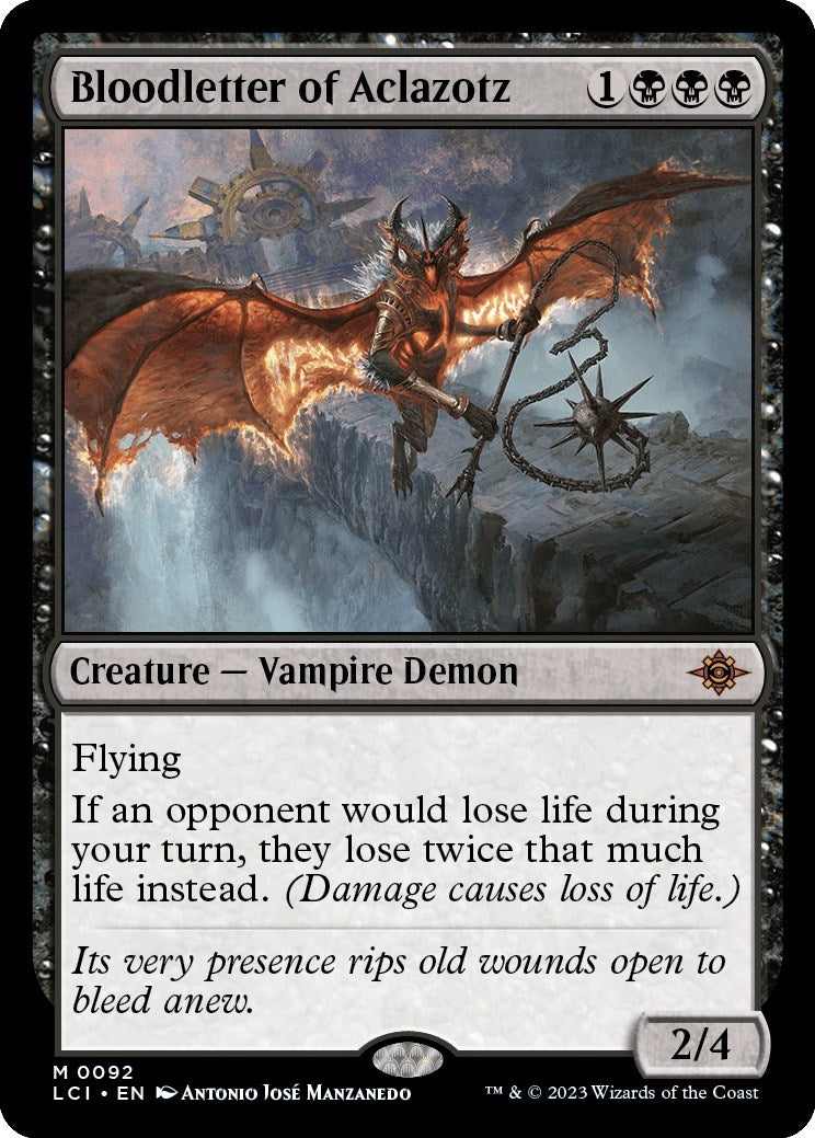 Image for Bloodletter of Aclazotz (92) (The Lost Caverns of Ixalan) - Magic: The Gathering