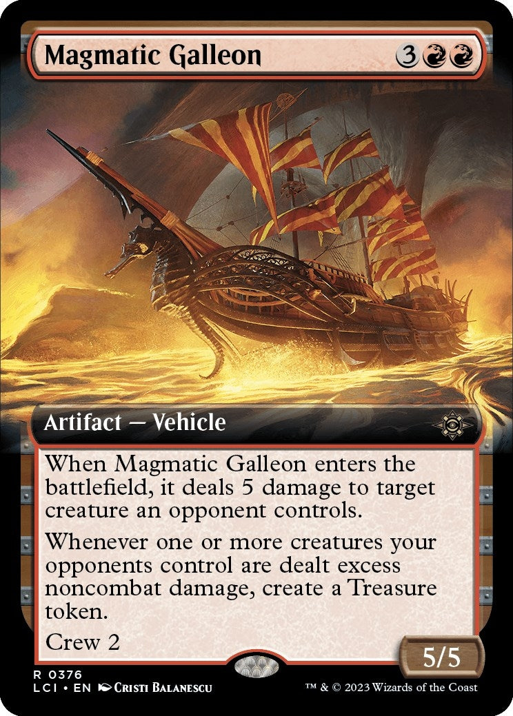 Image for Magmatic Galleon (Extended Art) (376) (The Lost Caverns of Ixalan) - Magic: The Gathering