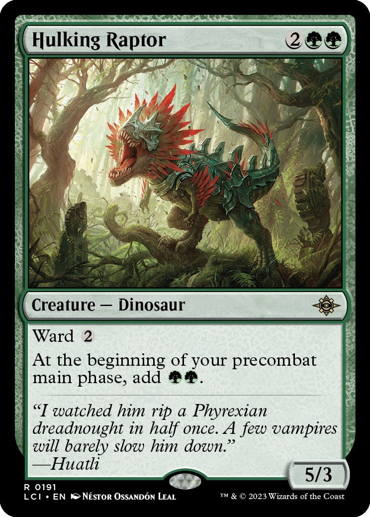 Image for Hulking Raptor (191) (The Lost Caverns of Ixalan) - Magic: The Gathering