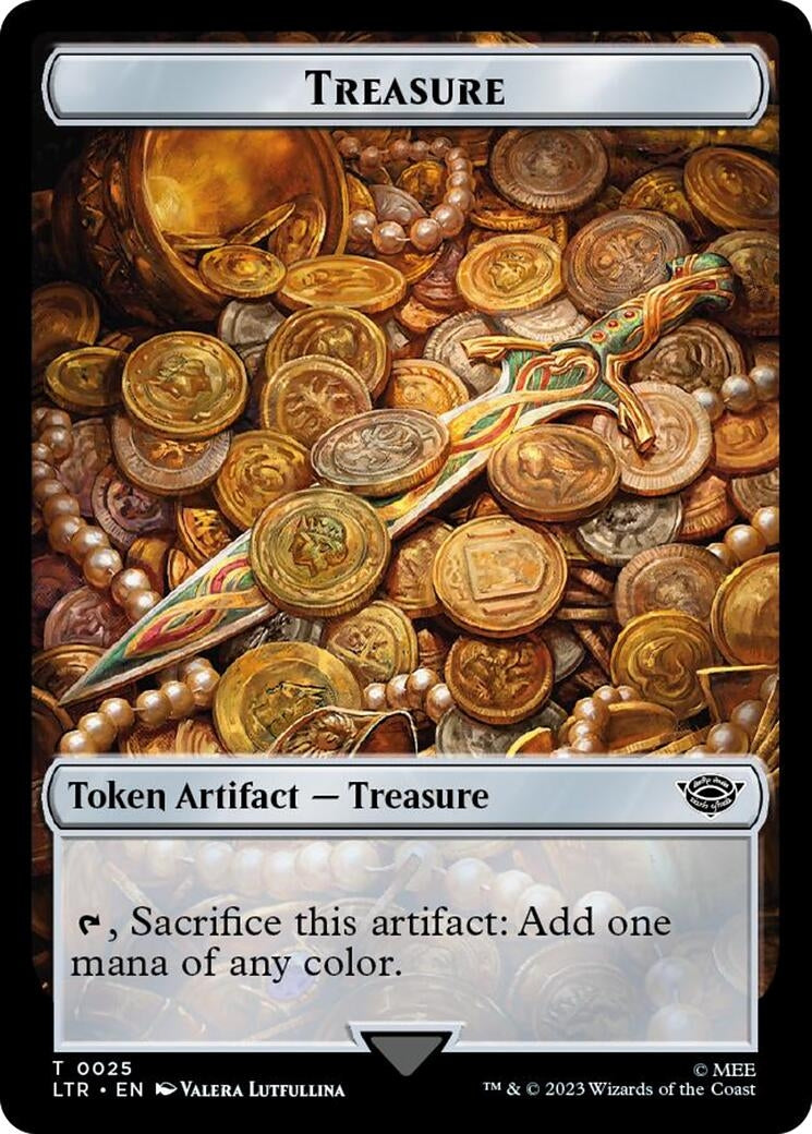 Image for Treasure // Food (0023) Double-Sided Token (Surge Foil) (25 // 23) (LTR) - Magic: The Gathering
