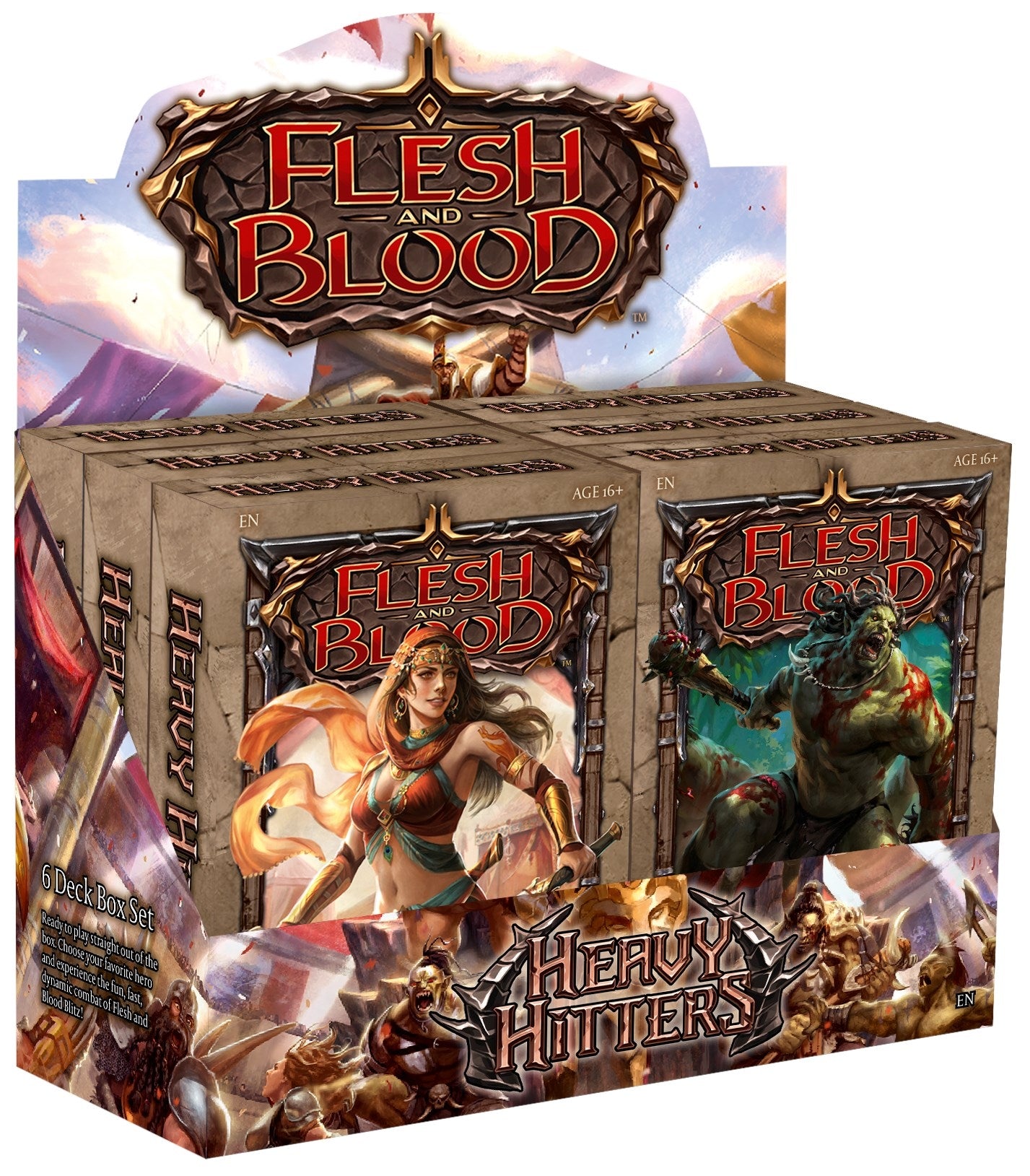 Image for Heavy Hitters Blitz Deck Display - Flesh and Blood TCG