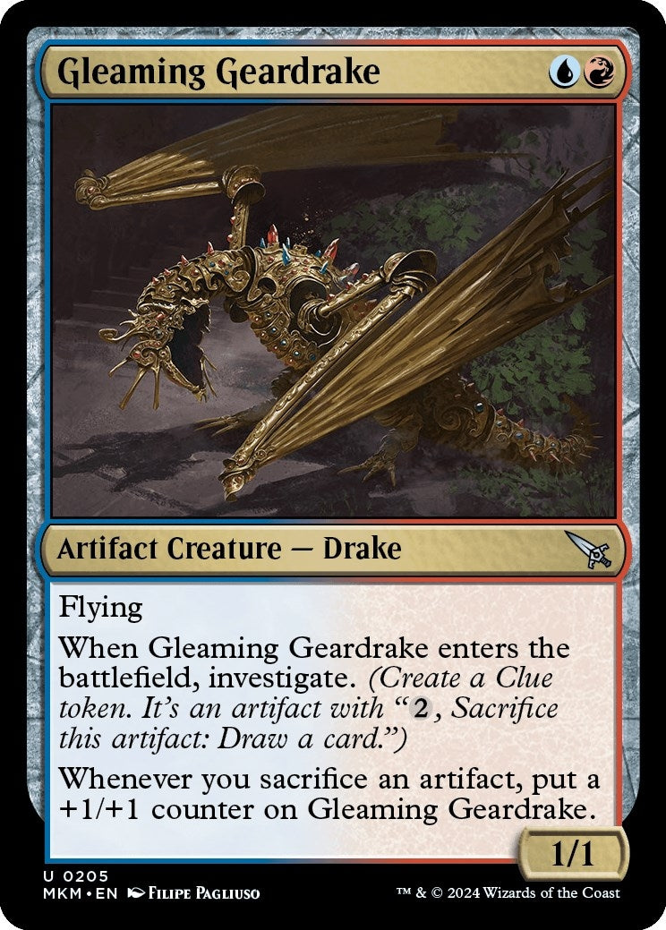 Image for Gleaming Geardrake (205) (Murders at Karlov Manor) - Magic: The Gathering