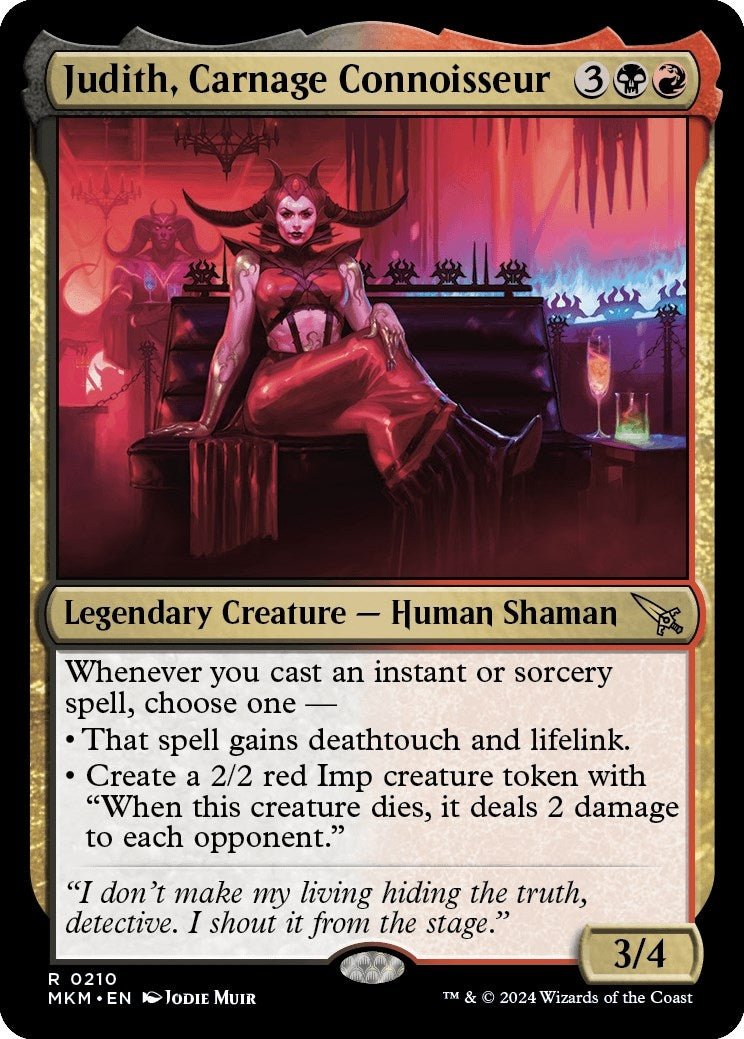 Image for Judith, Carnage Connoisseur (210) (Murders at Karlov Manor) - Magic: The Gathering