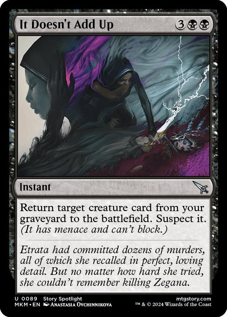 Image for It Doesn't Add Up (89) (Murders at Karlov Manor) - Magic: The Gathering