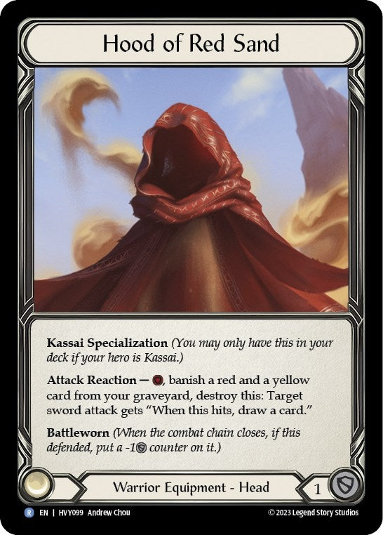 Image for Hood of Red Sand (HVY099) (Heavy Hitters) - Flesh and Blood TCG