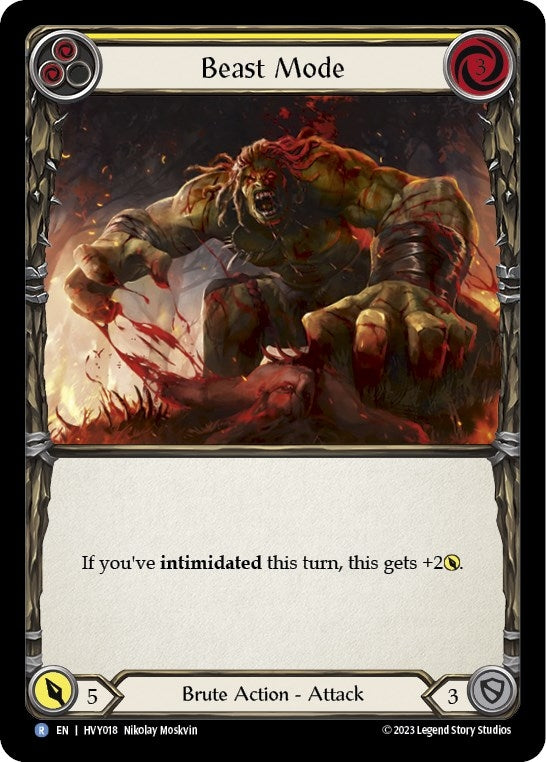 Image for Beast Mode (Yellow) (HVY018) (Heavy Hitters) - Flesh and Blood TCG