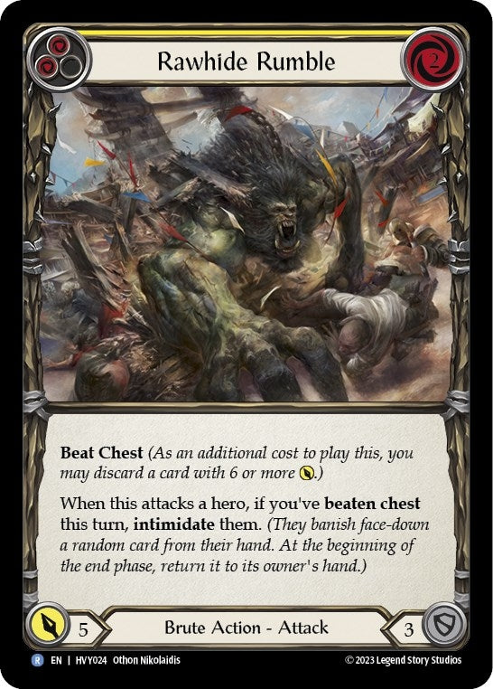 Image for Rawhide Rumble (Yellow) (HVY024) (Heavy Hitters) - Flesh and Blood TCG