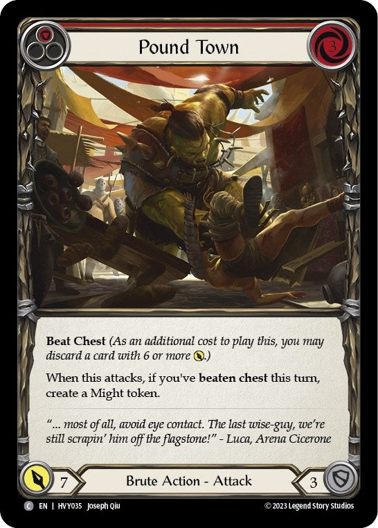 Image for Pound Town (Red) (HVY035) (Heavy Hitters) - Flesh and Blood TCG