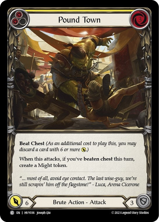 Image for Pound Town (Yellow) (HVY036) (Heavy Hitters) - Flesh and Blood TCG