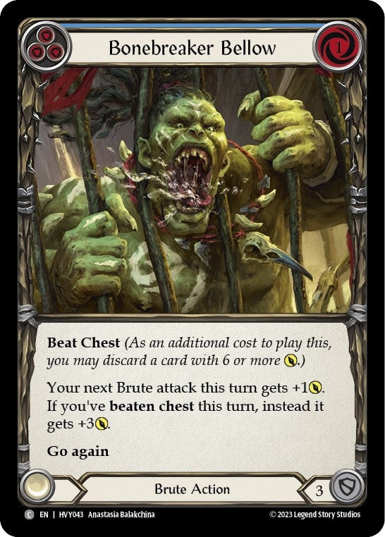 Image for Bonebreaker Bellow (Blue) (HVY043) (Heavy Hitters) - Flesh and Blood TCG