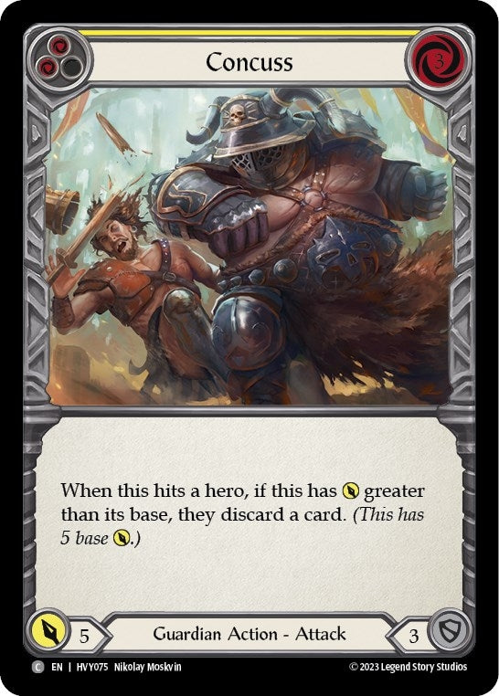 Image for Concuss (Yellow) (HVY075) (Heavy Hitters) - Flesh and Blood TCG