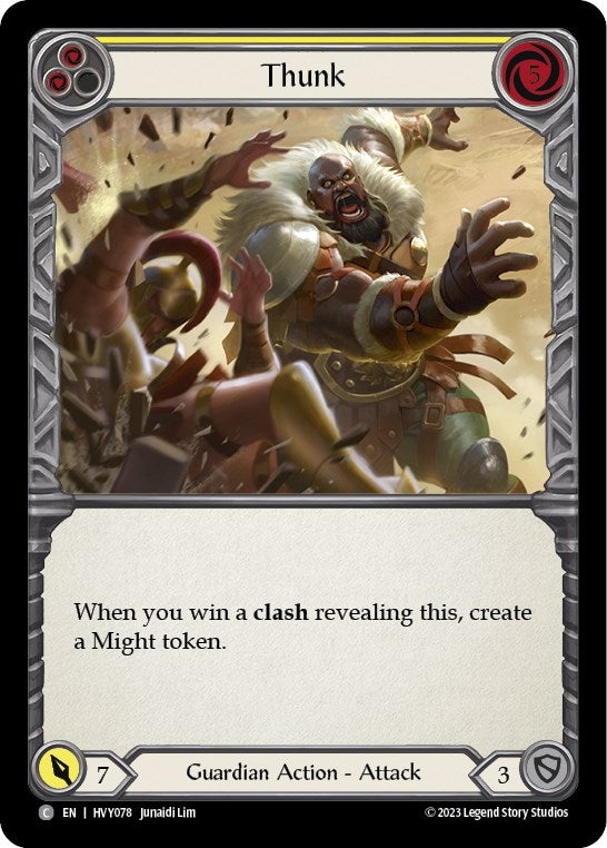 Image for Thunk (Yellow) (HVY078) (Heavy Hitters) - Flesh and Blood TCG