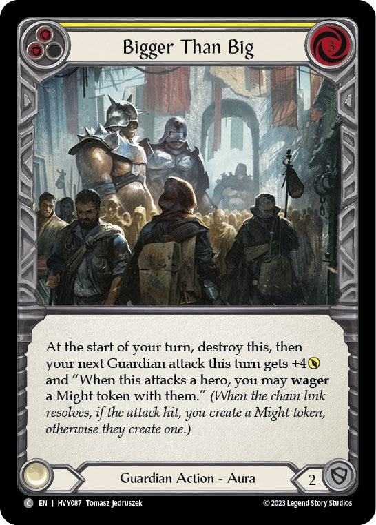 Image for Bigger Than Big (Yellow) (HVY087) (Heavy Hitters) - Flesh and Blood TCG