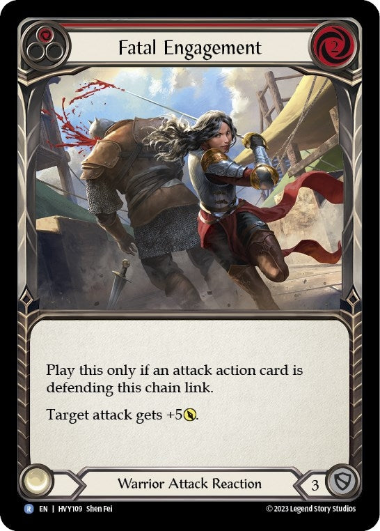 Image for Fatal Engagement (Red) (HVY109) (Heavy Hitters) - Flesh and Blood TCG