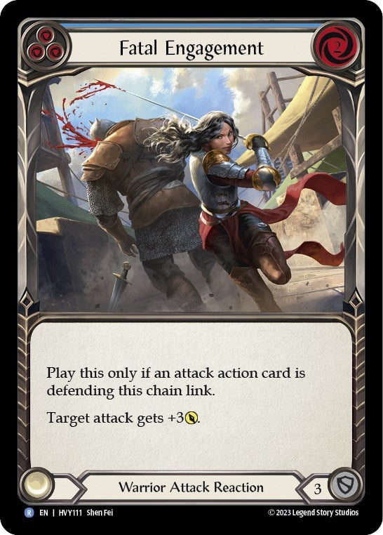 Image for Fatal Engagement (Blue) (HVY111) (Heavy Hitters) - Flesh and Blood TCG
