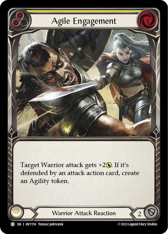 Image for Agile Engagement (Yellow) (HVY116) (Heavy Hitters) - Flesh and Blood TCG