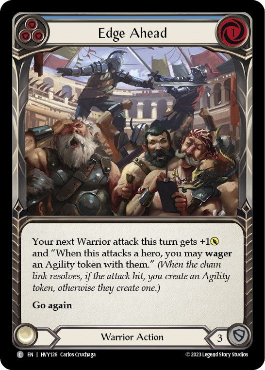 Image for Edge Ahead (Blue) (HVY126) (Heavy Hitters) - Flesh and Blood TCG