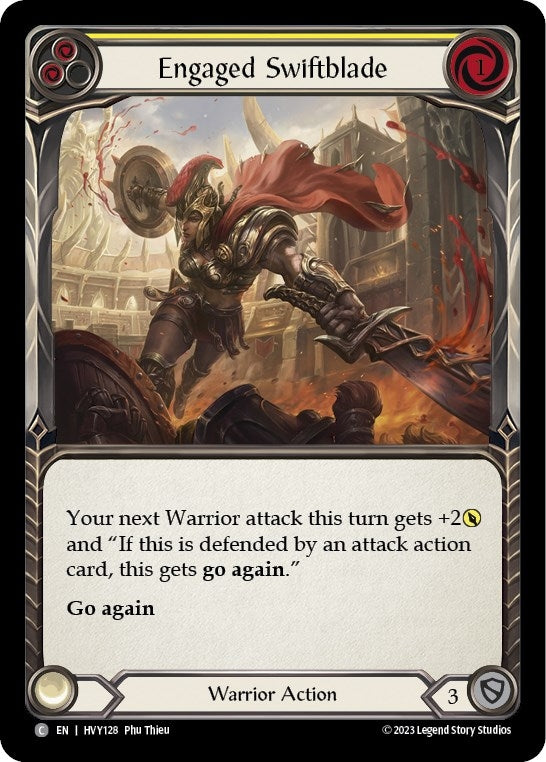 Image for Engaged Swiftblade (Yellow) (HVY128) (Heavy Hitters) - Flesh and Blood TCG