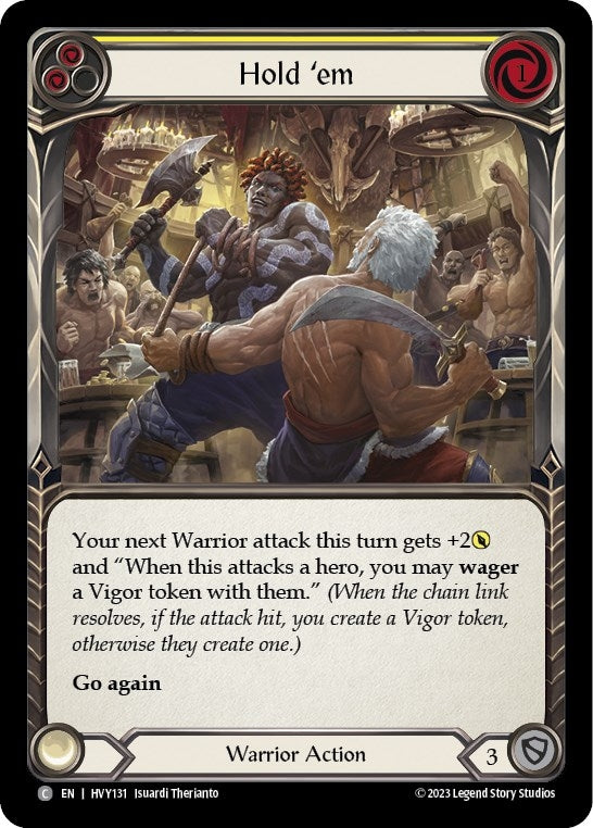 Image for Hold 'em (Yellow) (HVY131) (Heavy Hitters) - Flesh and Blood TCG